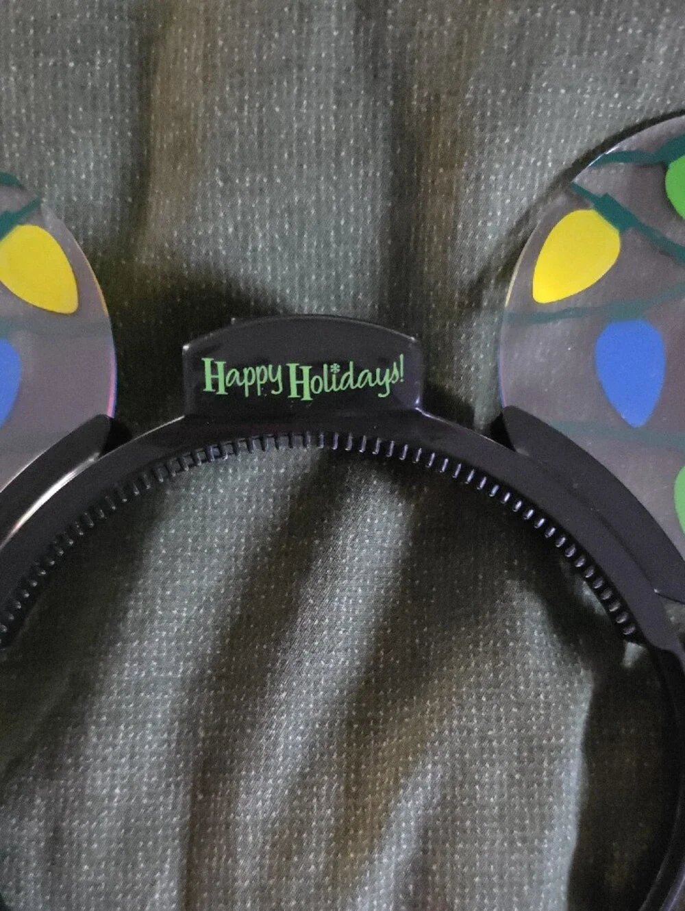 Holiday Mouse Ear Headband in Black
